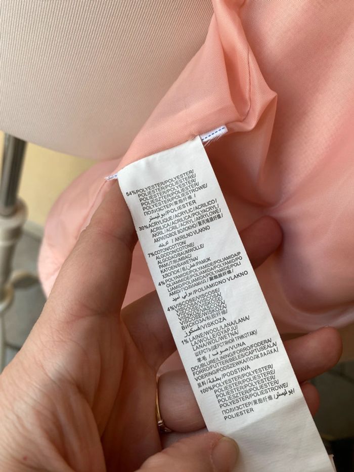 Manteau caban rose col fourrure Kiabi 38 - photo numéro 7