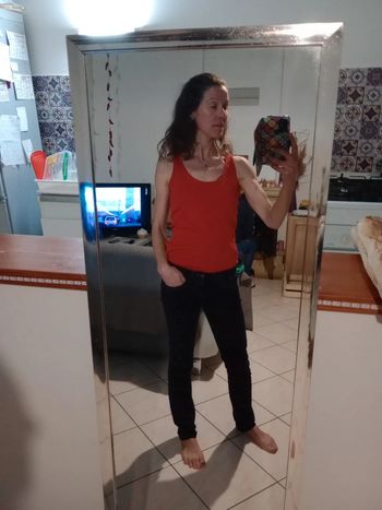 Débardeur femme m rouge c54