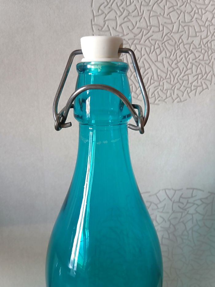 Bouteille en verre turquoise, Bormioli Rocco - photo numéro 4