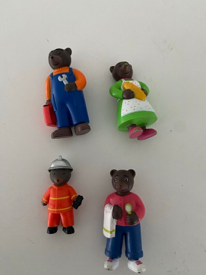 Lot de 4 Figurines PETIT OURS BRUN – Métiers – Daniele Bour – Années 2000 - photo numéro 2