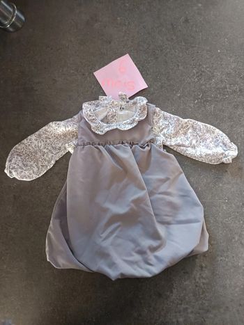 Ensemble robe bouffante grise 6 mois