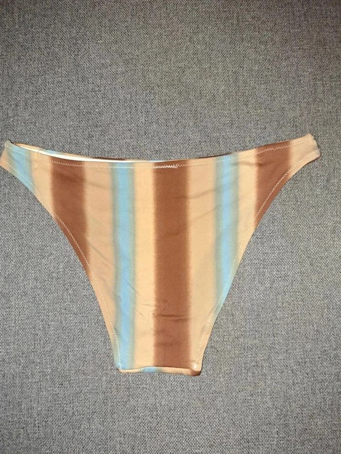 Maillot de bain / bikini marron/beige/bleu en L - photo numéro 4