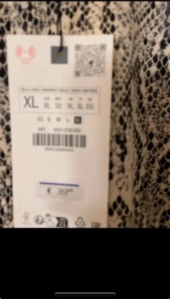 Robe Zara, taille 42 imprimée, python, collection 2025 - photo numéro 4
