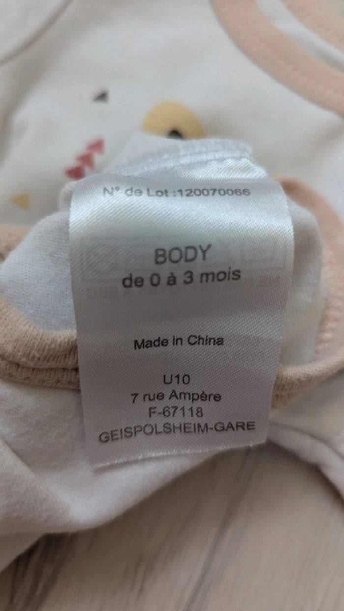 Lot de 2 bodies manches courtes - photo numéro 4