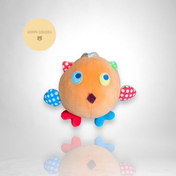 Peluche d'activité hibou oiseau poule boule orange Kaloo E18