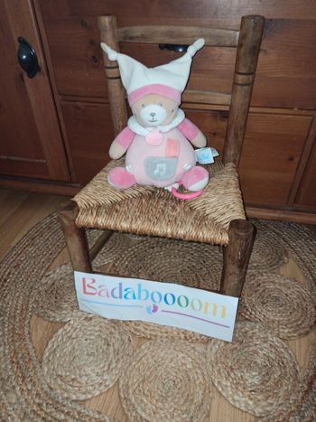 Boite a musique peluche brioche rose baby nat