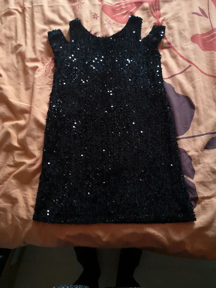 Robe sequins brillant noire 10 ans - photo numéro 6