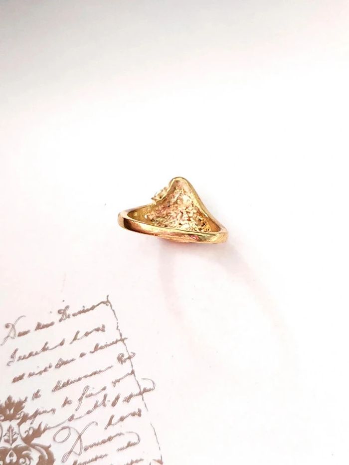 Bague taille 63 neuve doré et pierres blanches - photo numéro 5