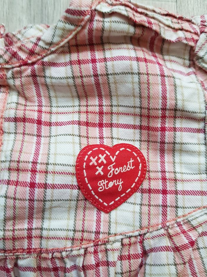 Tunique à carreaux, doublée taille 24 mois - photo numéro 3