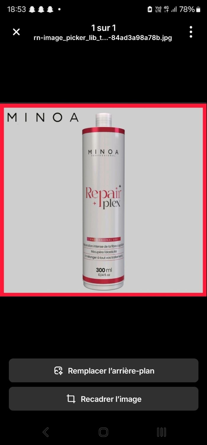 Promo Repair plex minoa 300ml neuf