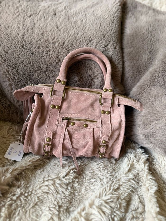 Sac à main vieux rose