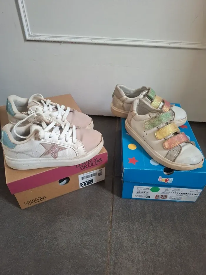 2 paires de basket fille 28 - photo numéro 2