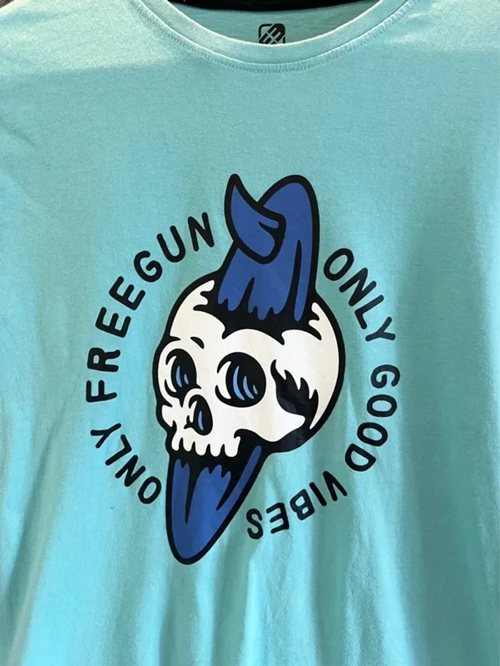 T-shirt coton bleu homme Freegun taille M Camiseta hombre Maglietta uomo Herren - photo numéro 2