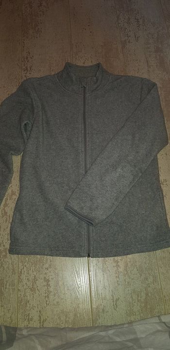 Polaire zippé gris