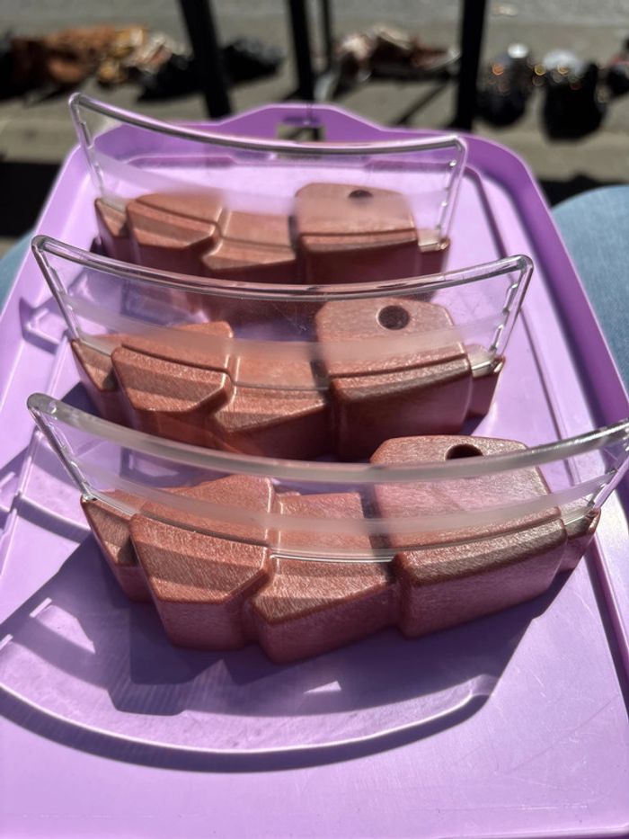 Lot de 3 barrières pièce détaché playmobil zoo cailloux - photo numéro 2