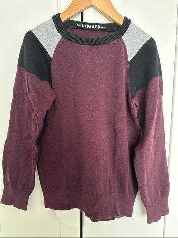 Pull manches longues liberto taille 8 ans très bon état gris noir violet