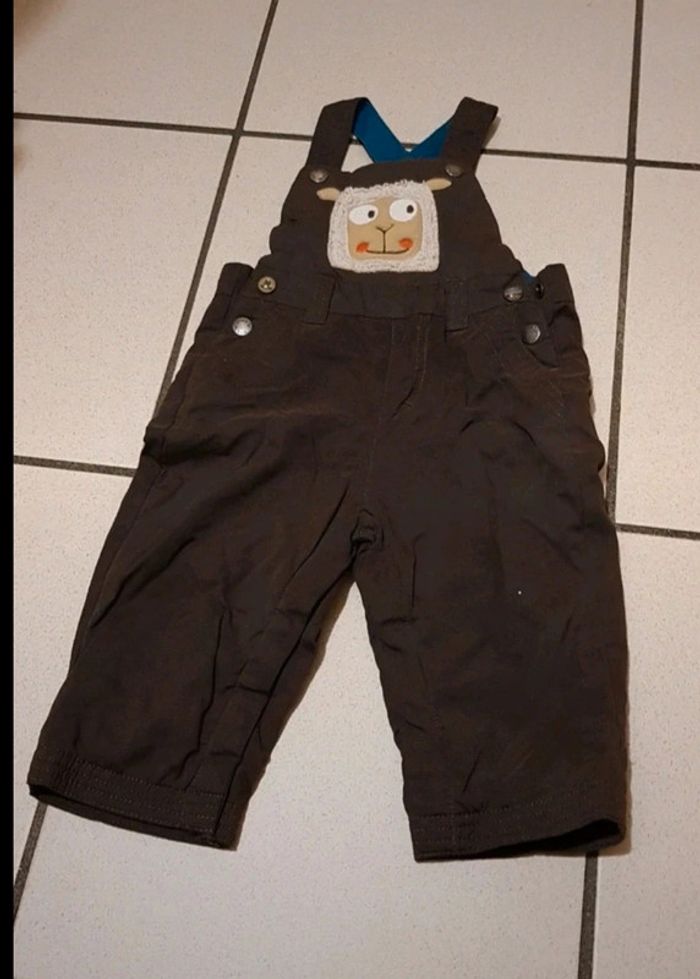 Magnifique salopette garçon doublée polaire, 12 mois.