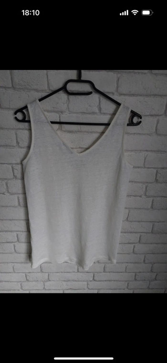Débardeur 100% lin Zapa taille 0 (34,XS) - photo numéro 2