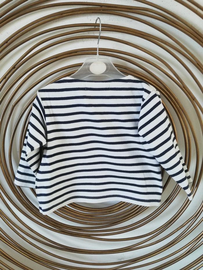 Tshirt manches longues marinière T23 mois - photo numéro 2