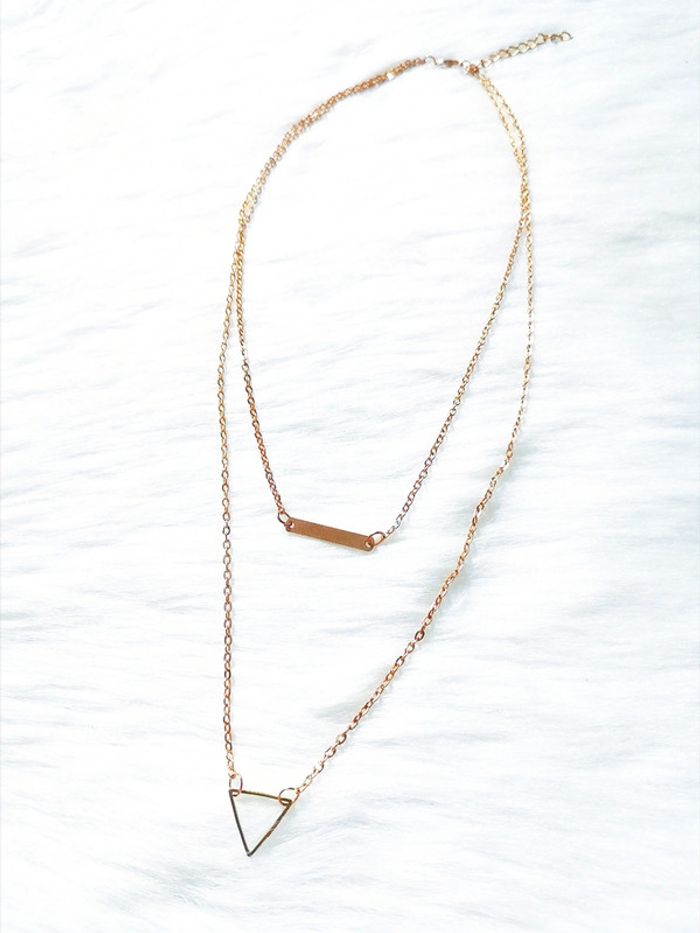 Collier doré 2 rangs 🖤