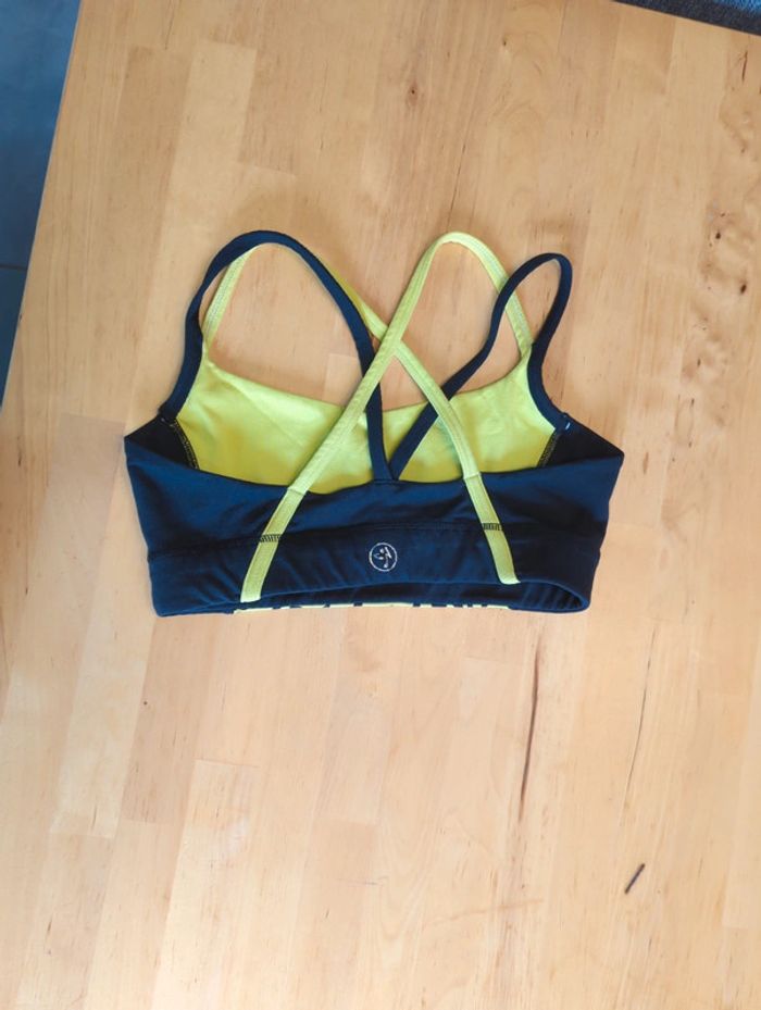 Brassière Zumba léopard jaune fluo S - photo numéro 3