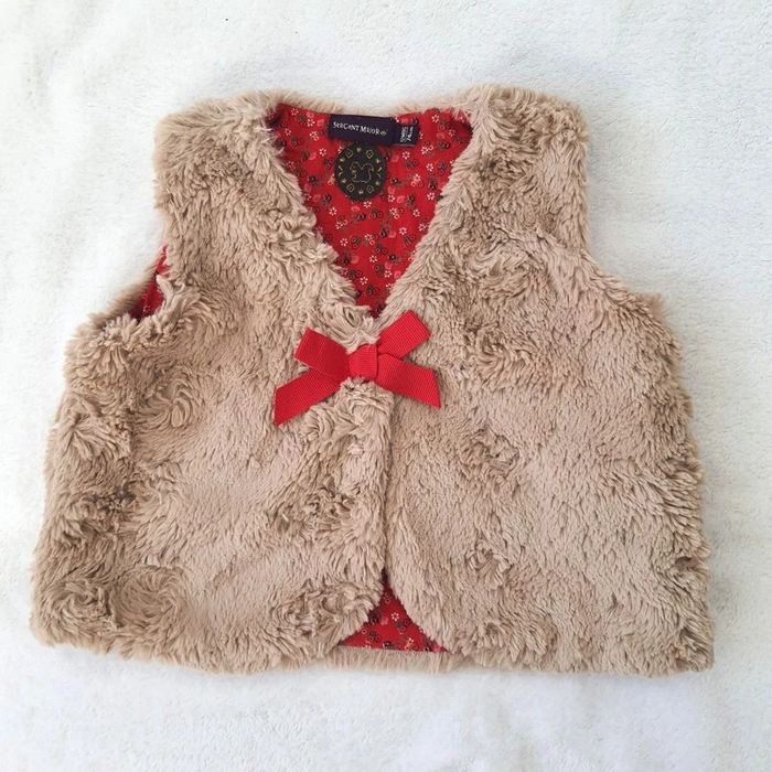 Gilet fourrure sans manche bébé fille 12 Mois Sergent Major