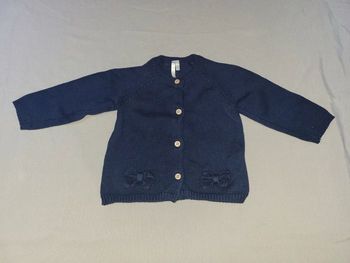 Gilet noeud 6 mois fille