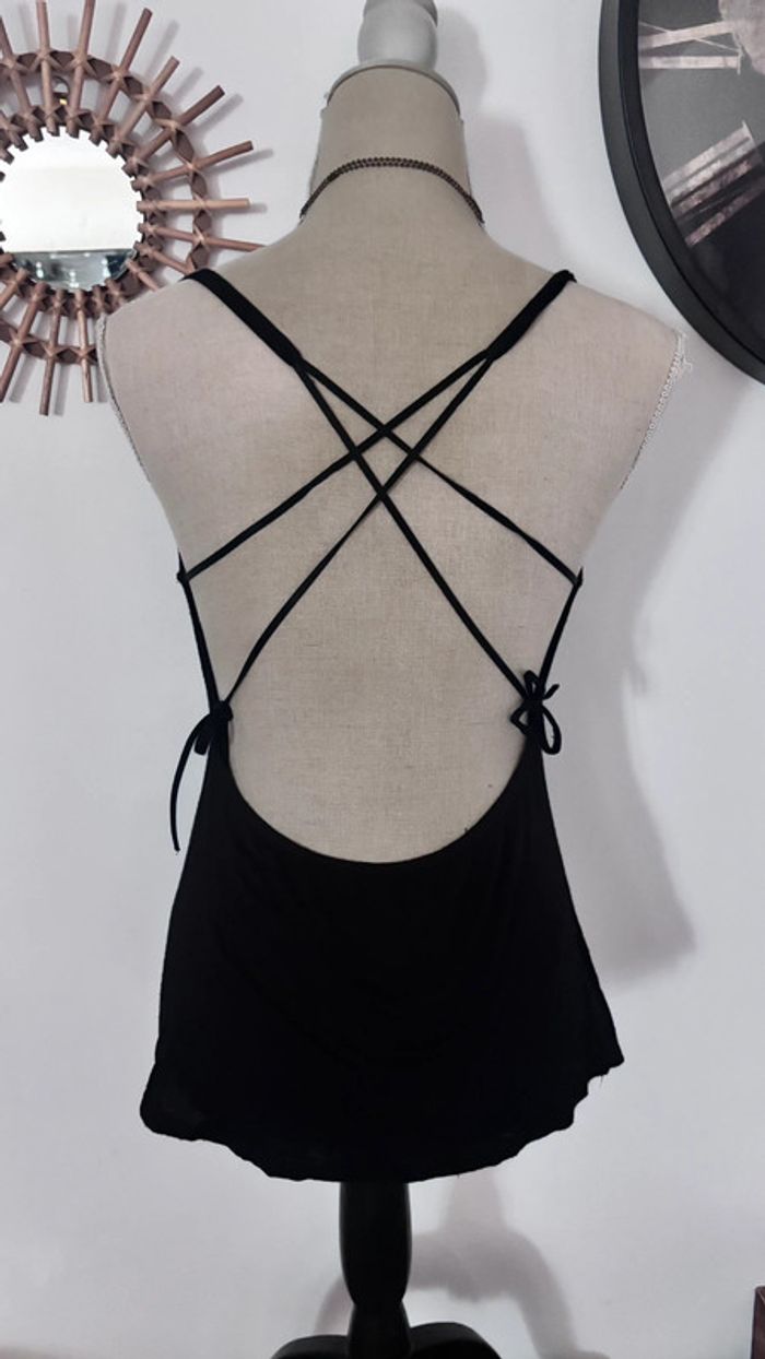 💕 top noir dos nu taille 36 S