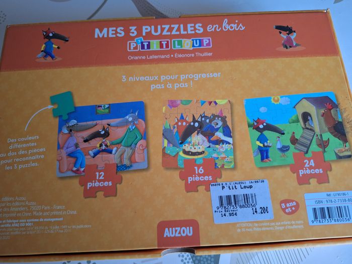 Lot jeux enfant dès 3 ans : puzzle bois (p'tit loup) et jeux peppa pig - photo numéro 4