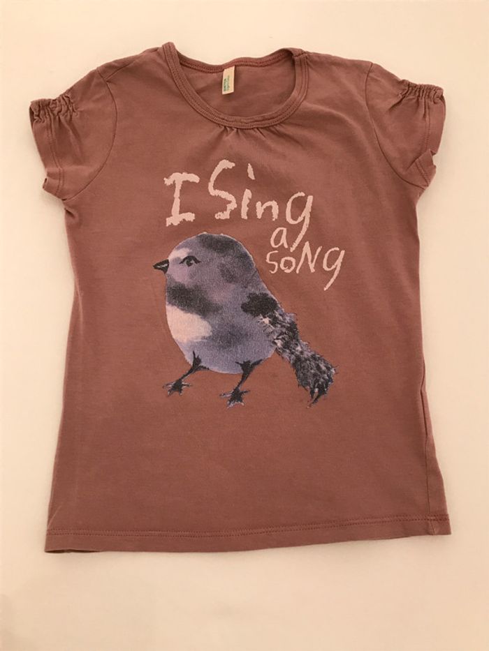 Tee-Shirt manches courtes rose Lie de vin