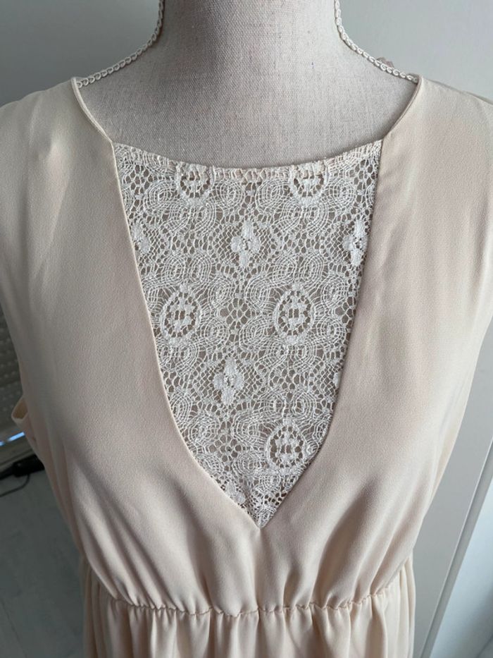 Robe courte écru beige rosé maison 123 taille 44 - photo numéro 2