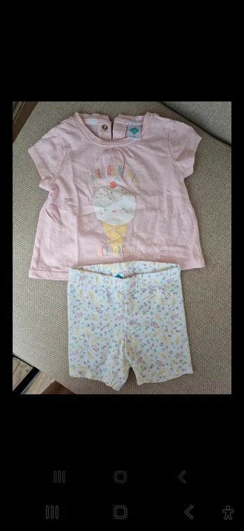 Ensemble bébé fille. Tex