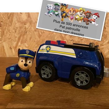 Jouet figurine Chase avec son Véhicule de la Pat Patrouille
