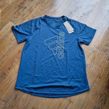 t-shirt sport bleu adidas aeroready taille 38