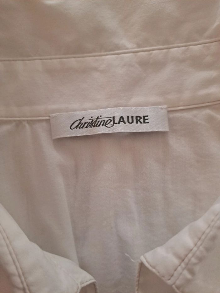 Chemise perles et froufrou Christine Laure très bon etzt - photo numéro 5