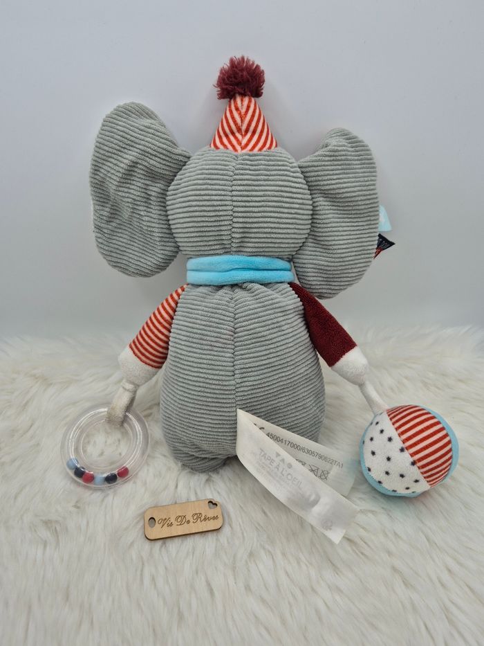 Doudou peluche d’activités éléphant Tape à L'Oeil TAO - photo numéro 5