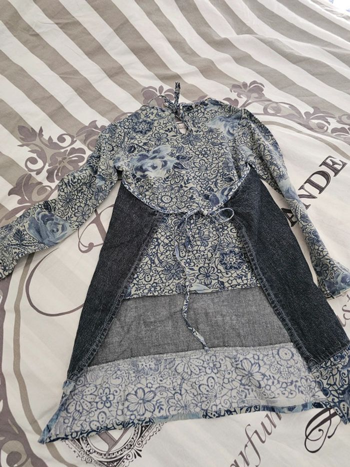 Robe tablier et son haut assortie Mlle Petit Boy taille 6 ans - photo numéro 3