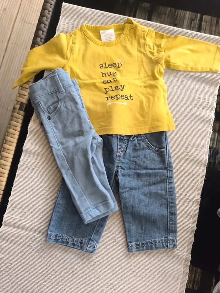 Jeans pantalons 3 mois