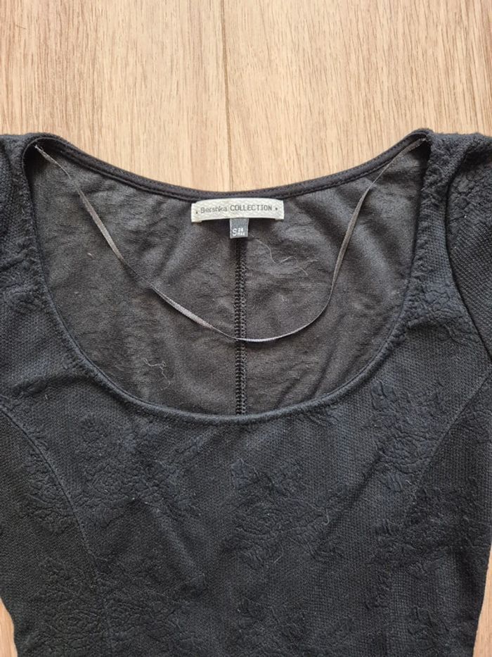 Robe noire moulante péplum bershka - photo numéro 4