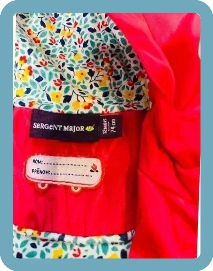 Très bel imperméable fille bébé 12 mois sergent neuf jamais porté major - photo numéro 4