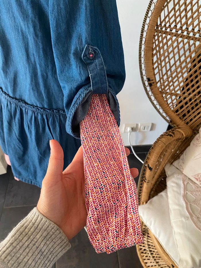 Robe baby doll en jeans (double robe) Vert Baudet 12 ans - photo numéro 3