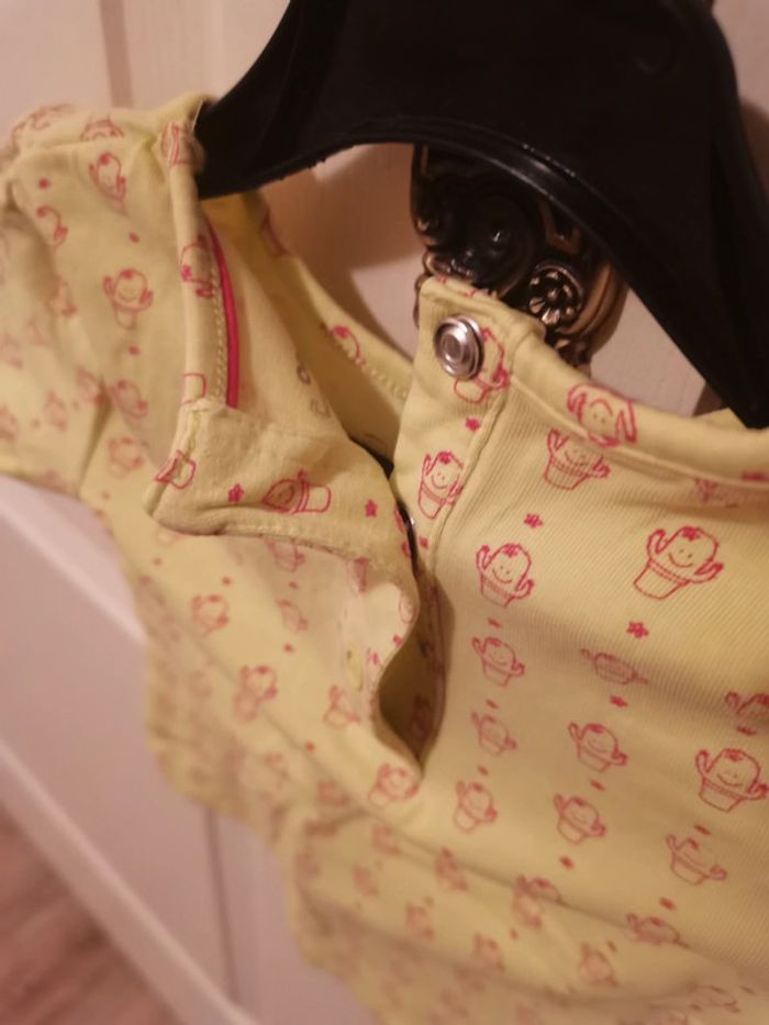 T-shirt manches courtes jaune motif cactus - photo numéro 3