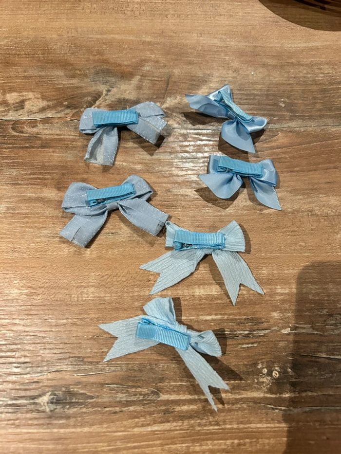 Lot de 6 Pinces à cheveux bleus fille - photo numéro 2