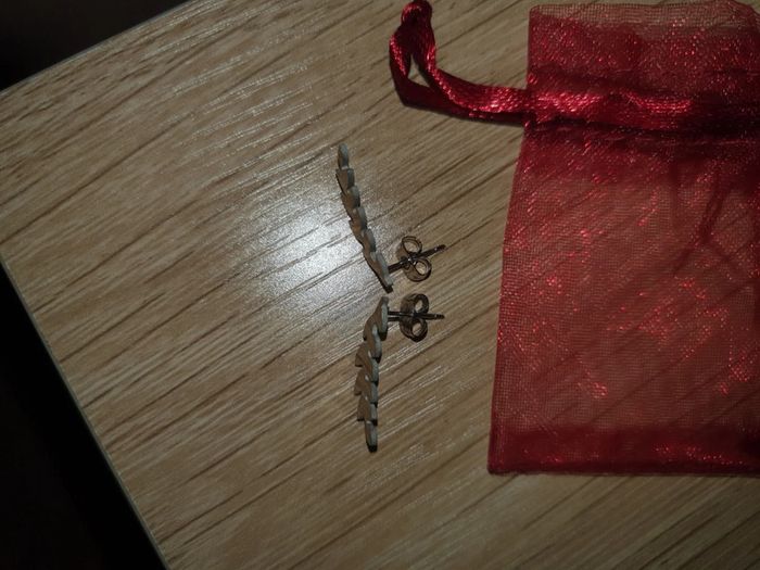 Boucles d'oreilles en acier - photo numéro 4