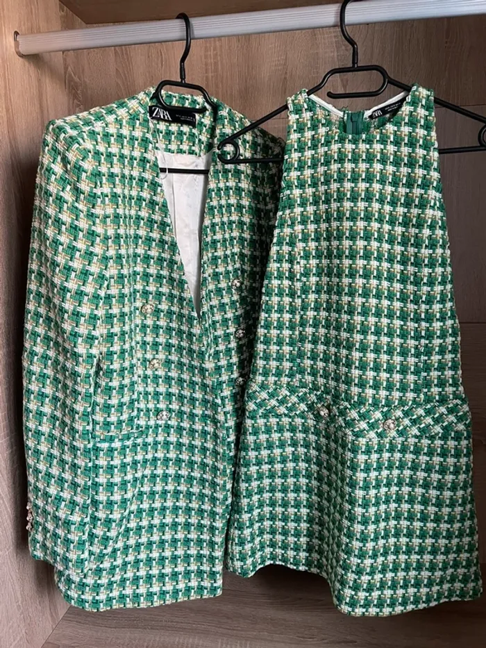 Ensemble tailleur tweed Robe + Blazer Taille S - photo numéro 3