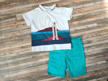 Ensemble été Jacadi 4 ans polo et bermuda 