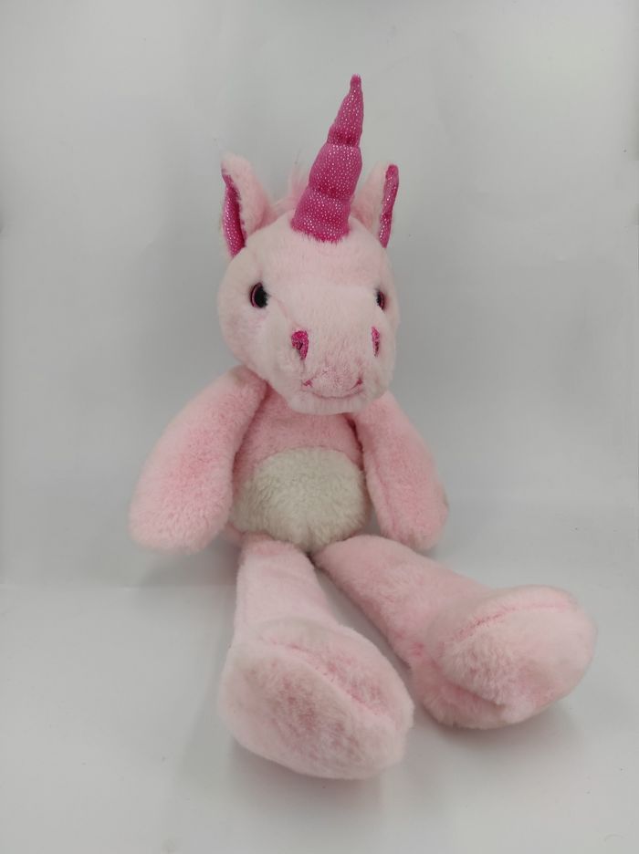 Peluche Licorne Rose Rodadou 40 cm