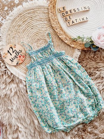 Barboteuse fleuris 12mois bébé fille