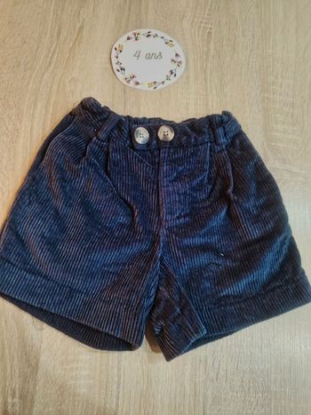 Short en velours chic fille 4 ans Cyrillus, petit bateau tbe