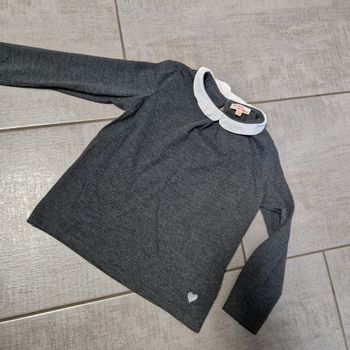 Tee-shirt manche longue dpam 6 ans col claudine